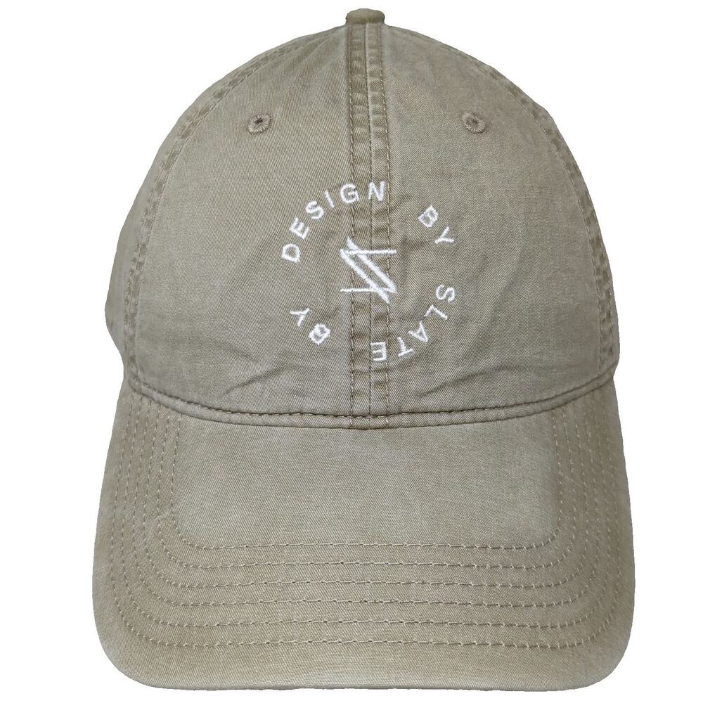 Legacy Beige Baseball Cap One Size Adjustable Slideback Slate Logo Cotton Hat